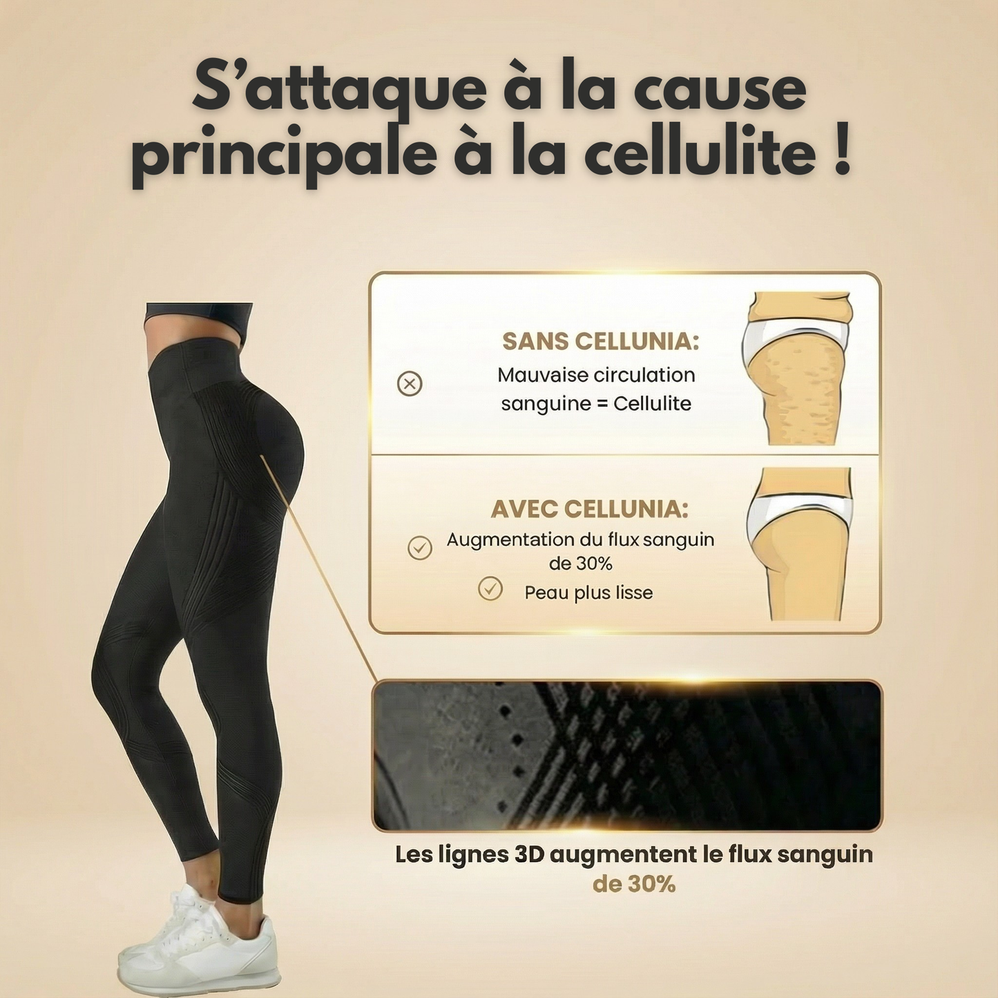 Legging 3D Cellunia – Redéfinissez votre silhouette sans effort